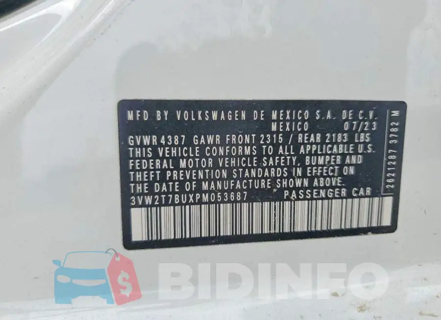 3VW2T7BUXPM053687 Photo# 12