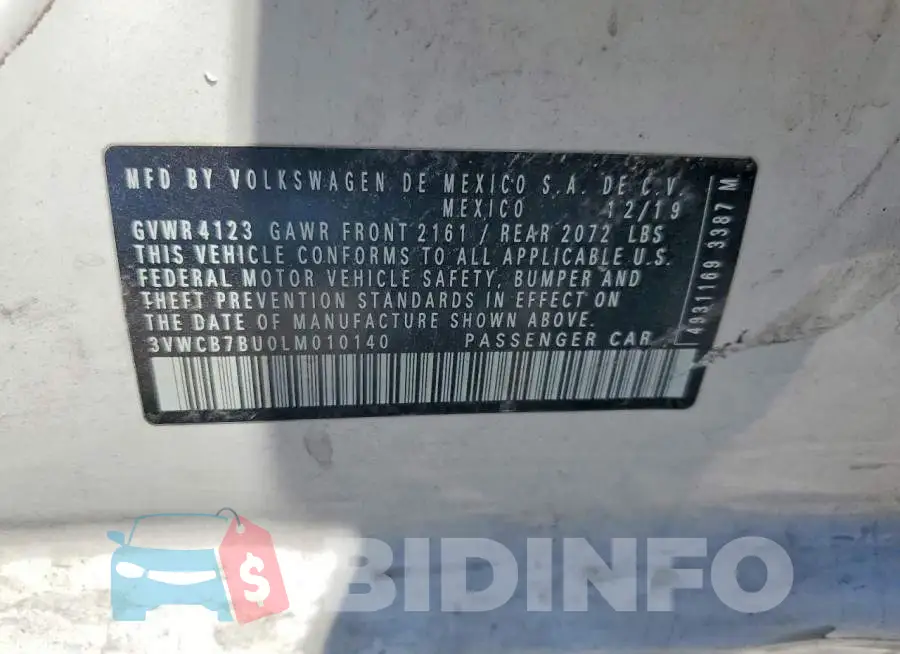 3VWCB7BU0LM010140 Photo# 12