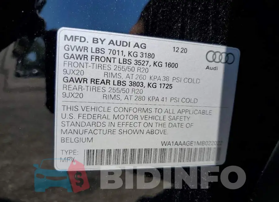 WA1AAAGE1MB022022 Photo# 13