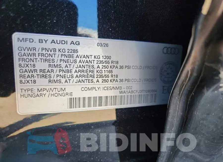 WA1ABCFJ3T1060864 Photo# 14