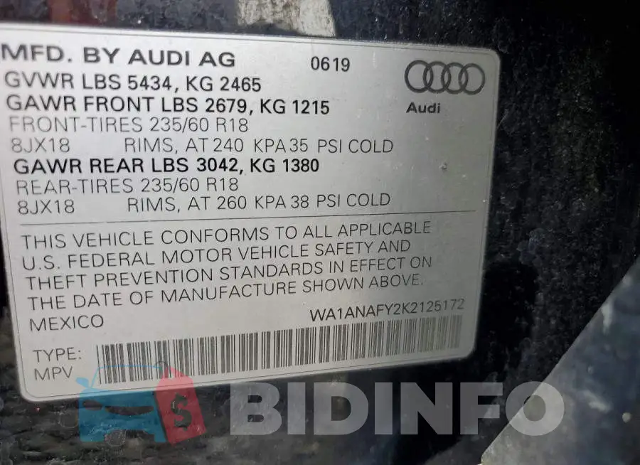 WA1ANAFY2K2125172 Photo# 13