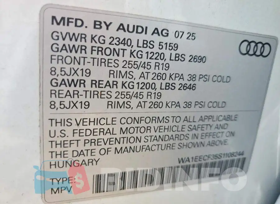 WA1EECF35S1108244 Photo# 13