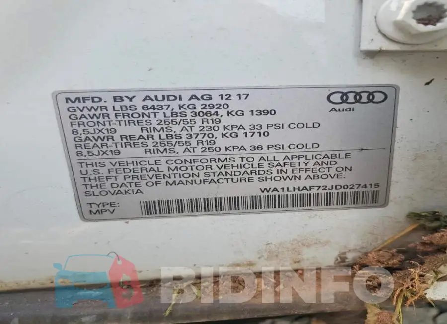 WA1LHAF72JD027415 Photo# 13