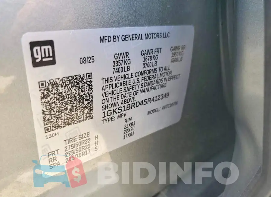 1GKS1BRD4SR412349 Photo# 12
