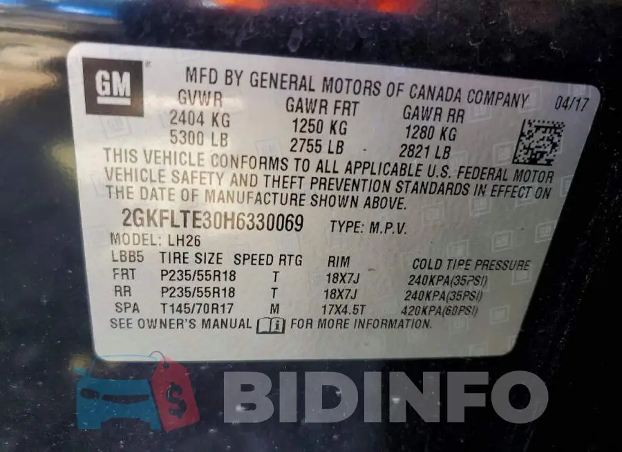2GKFLTE30H6330069 Photo# 14