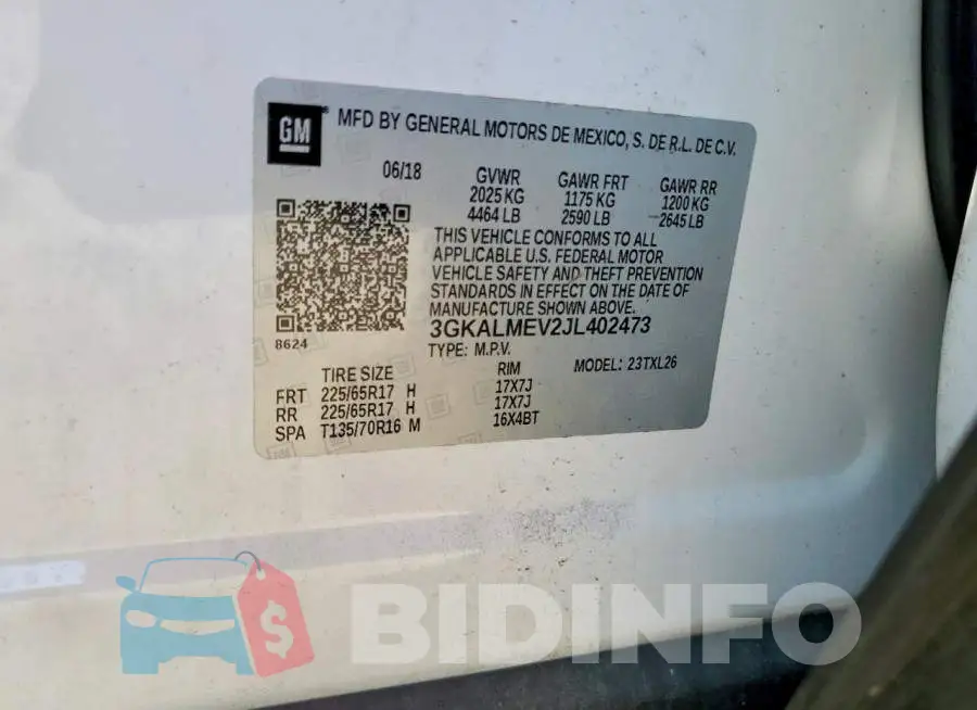 3GKALMEV2JL402473 Photo# 13