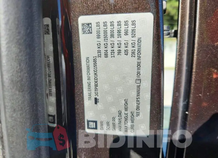 3GTP8DED1KG155651 Photo# 12