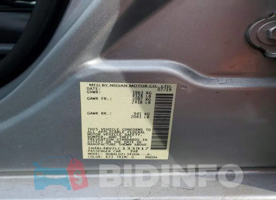 1N4BL4BV2LC133917 Photo# 12