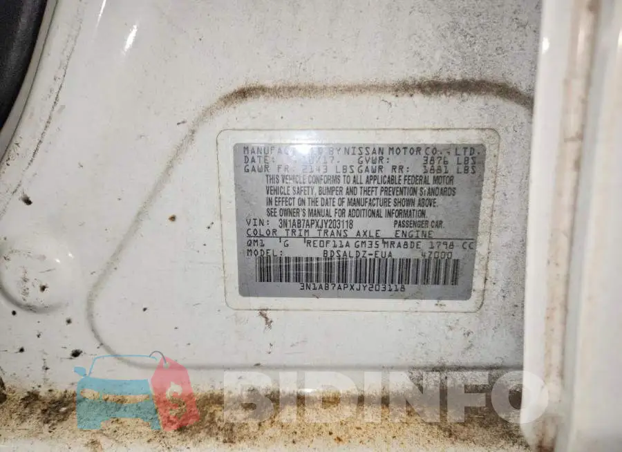 3N1AB7APXJY203118 Photo# 12