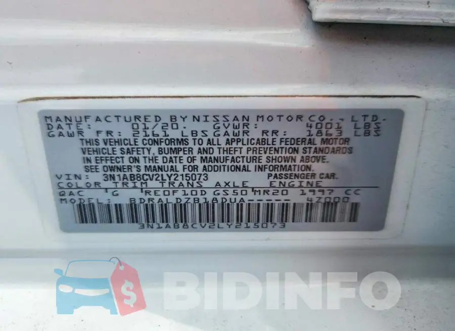3N1AB8CV2LY215073 Photo# 12