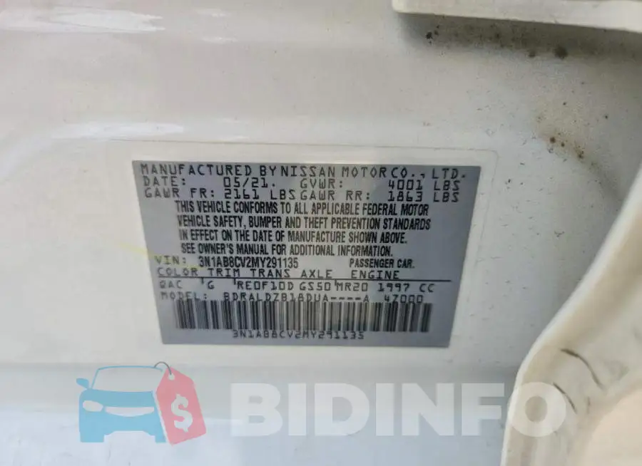 3N1AB8CV2MY291135 Photo# 12