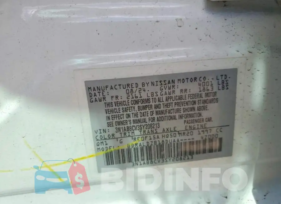 3N1AB8CV3SY208213 Photo# 12