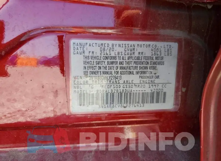 3N1AB8CV8LY276413 Photo# 12