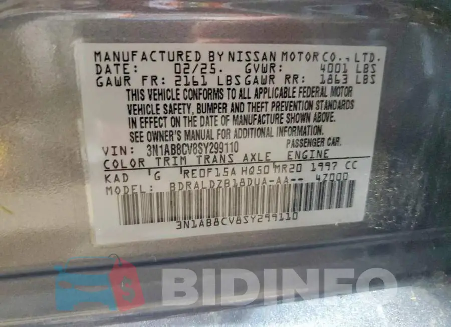 3N1AB8CV8SY299110 Photo# 12