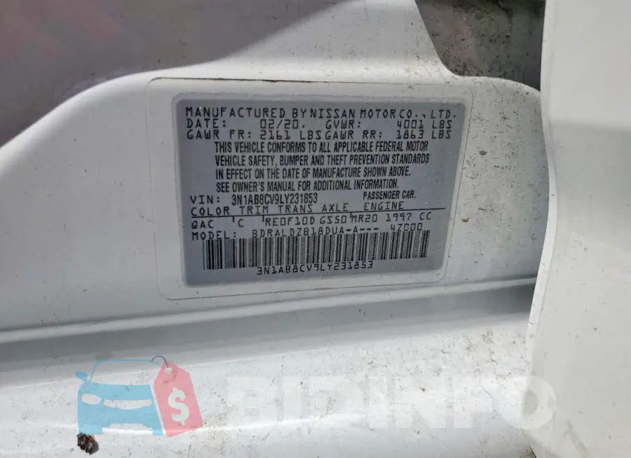 3N1AB8CV9LY231853 Photo# 12