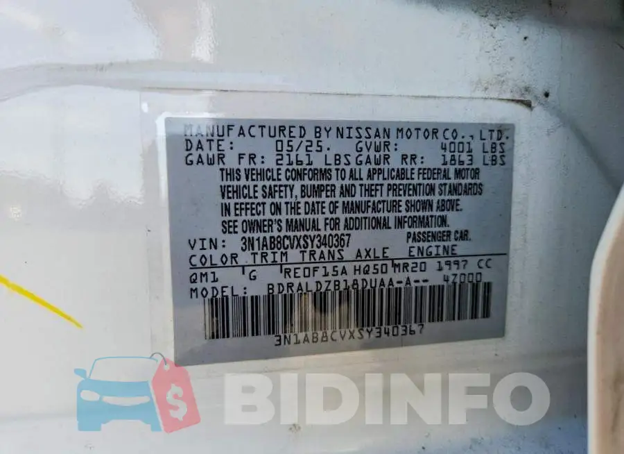 3N1AB8CVXSY340367 Photo# 12