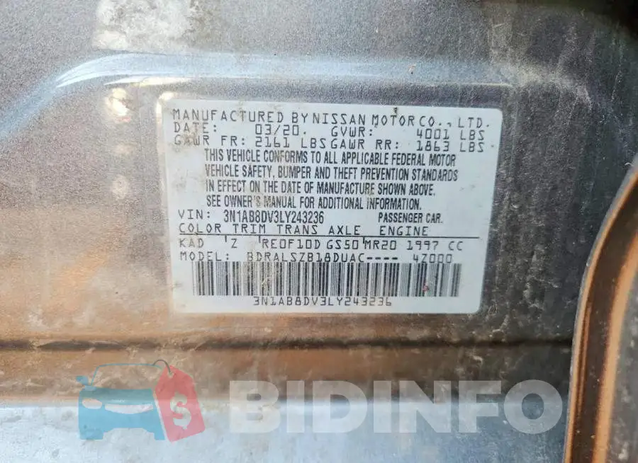 3N1AB8DV3LY243236 Photo# 13