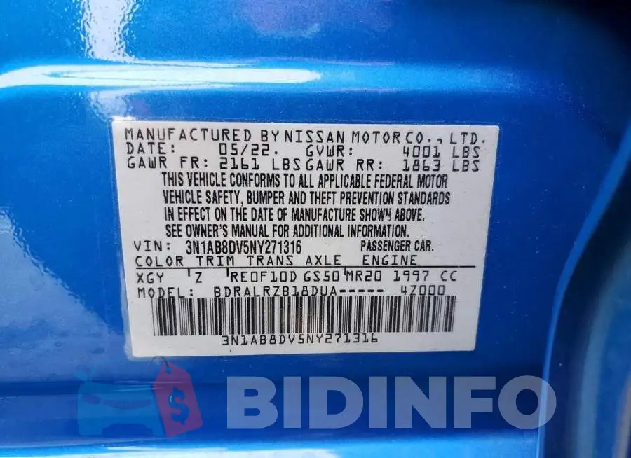 3N1AB8DV5NY271316 Photo# 12
