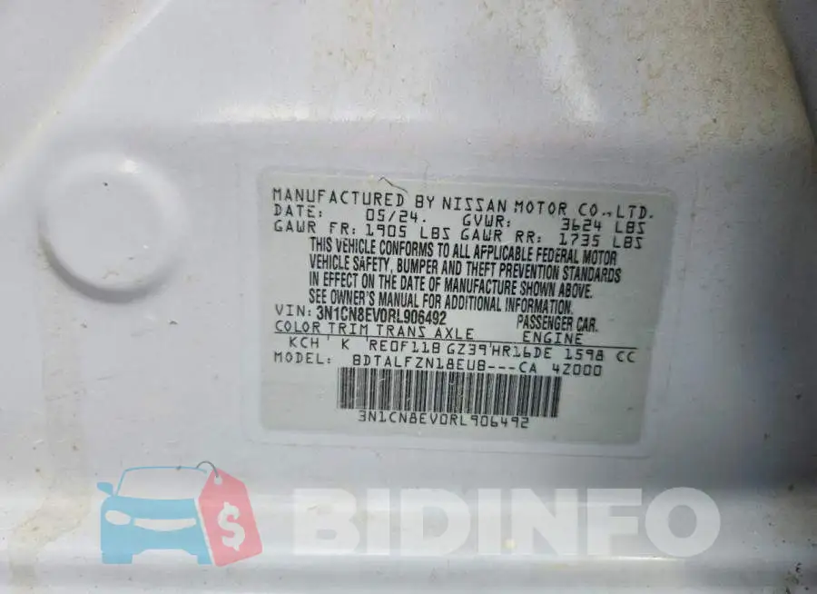 3N1CN8EV0RL906492 Photo# 12
