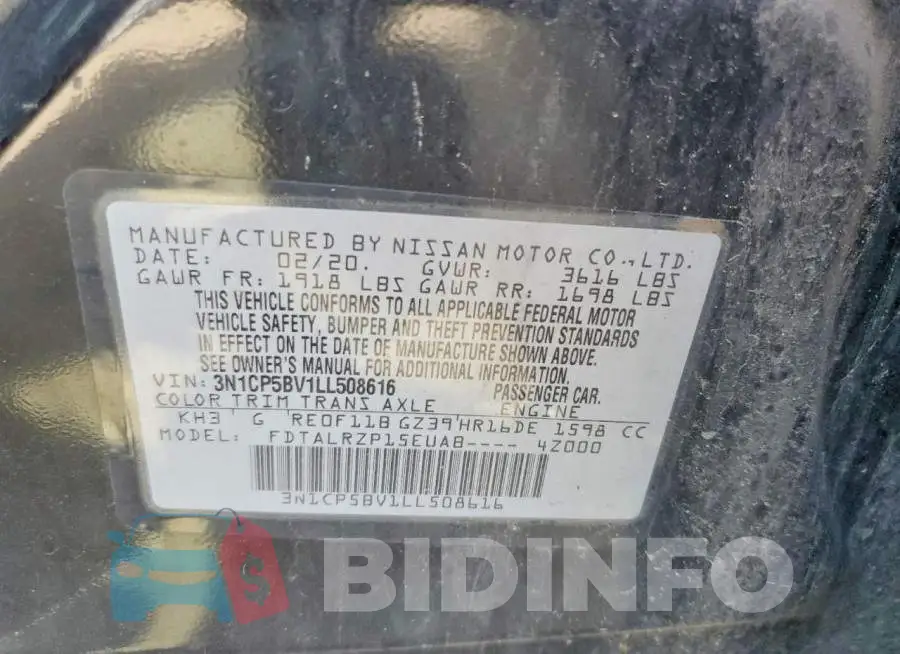 3N1CP5BV1LL508616 Photo# 12