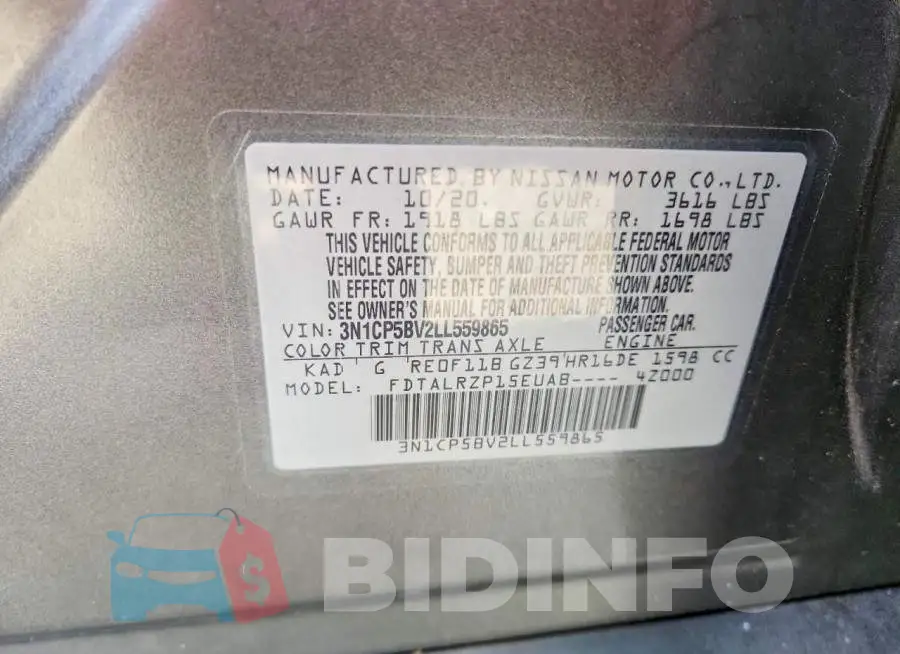 3N1CP5BV2LL559865 Photo# 13