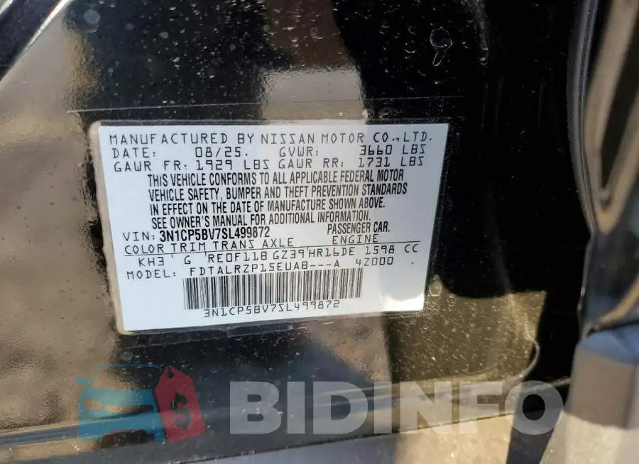 3N1CP5BV7SL499872 Photo# 14
