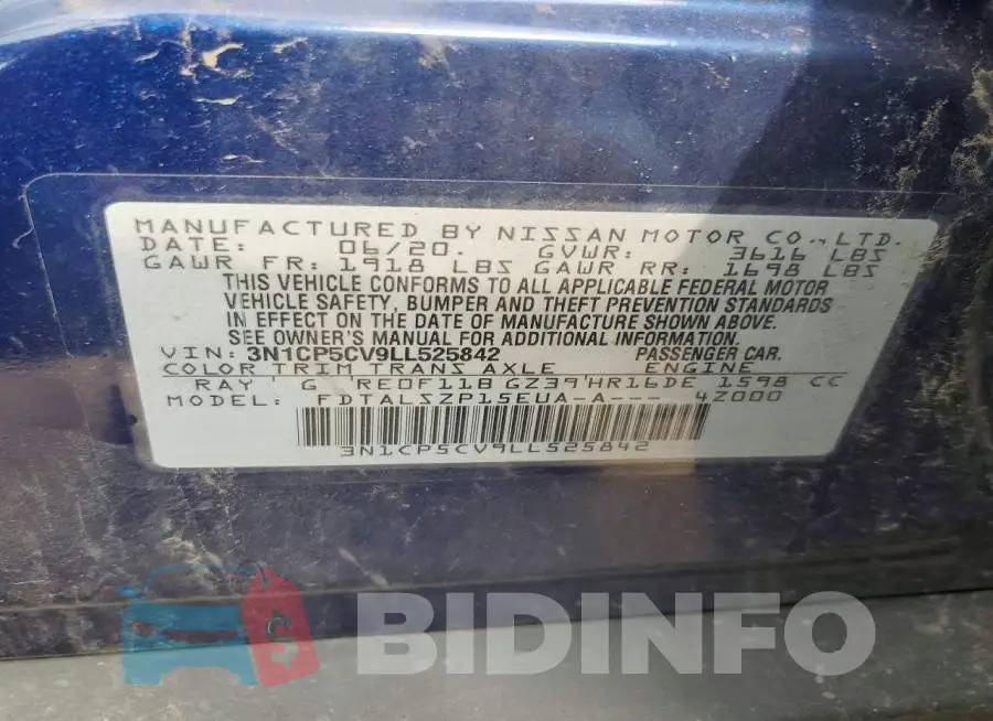 3N1CP5CV9LL525842 Photo# 13