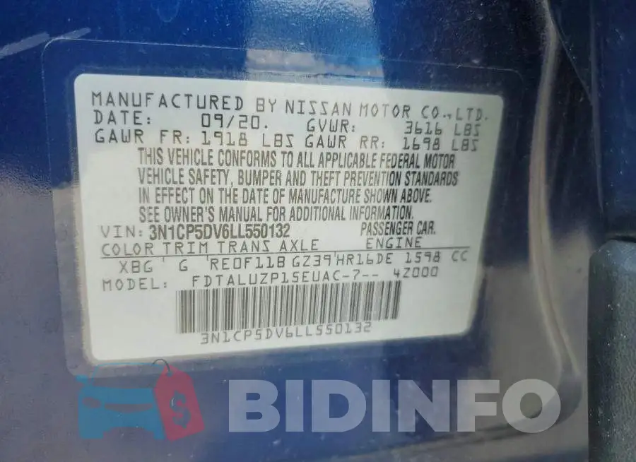 3N1CP5DV6LL550132 Photo# 13