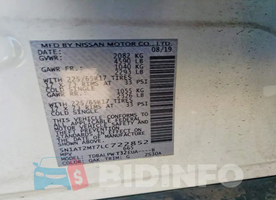 5N1AT2MT7LC722852 Photo# 14