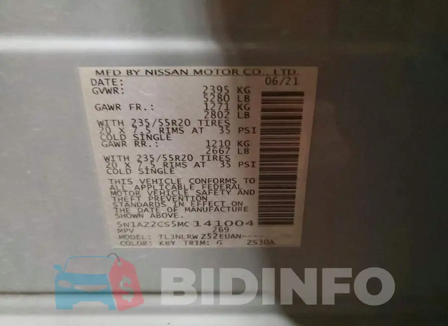 5N1AZ2CS5MC141004 Photo# 12