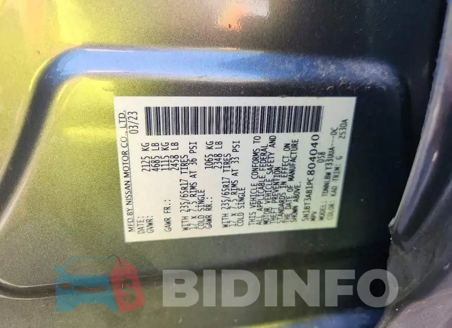 5N1BT3AB1PC804040 Photo# 13