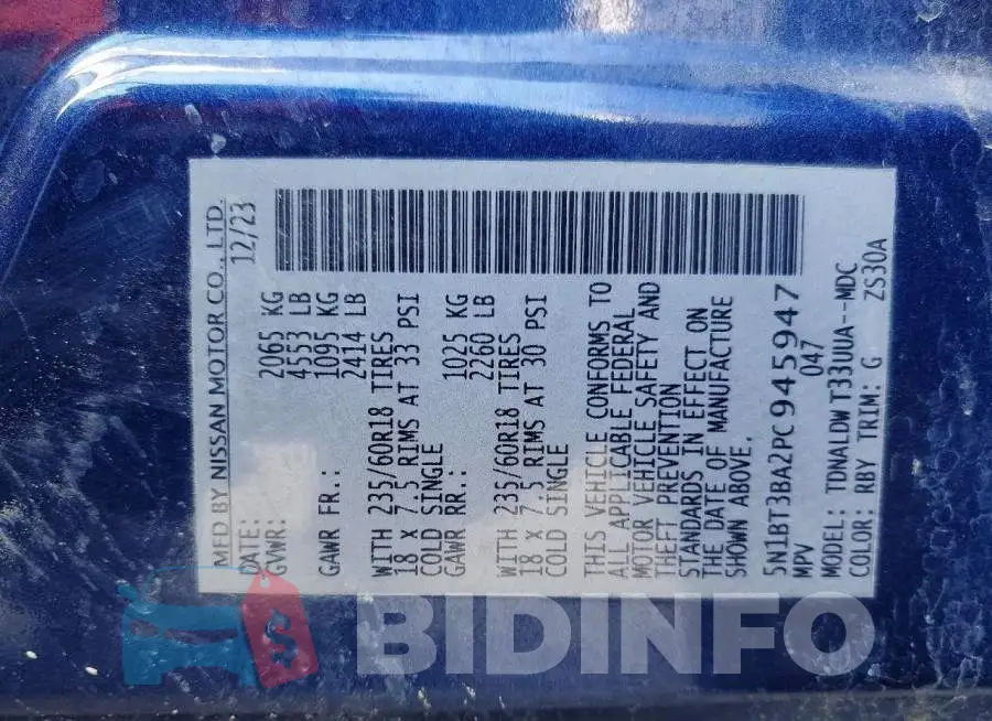 5N1BT3BA2PC945947 Photo# 14