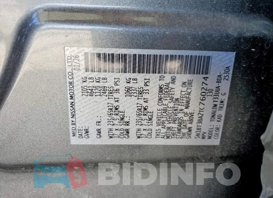 5N1BT3BA2TC760274 Photo# 13