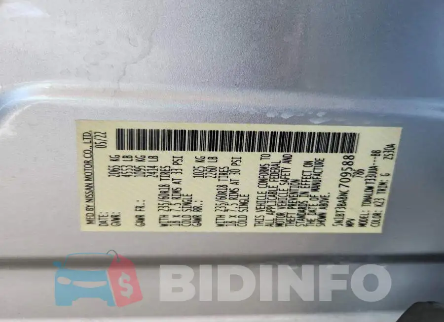 5N1BT3BA8NC709588 Photo# 13