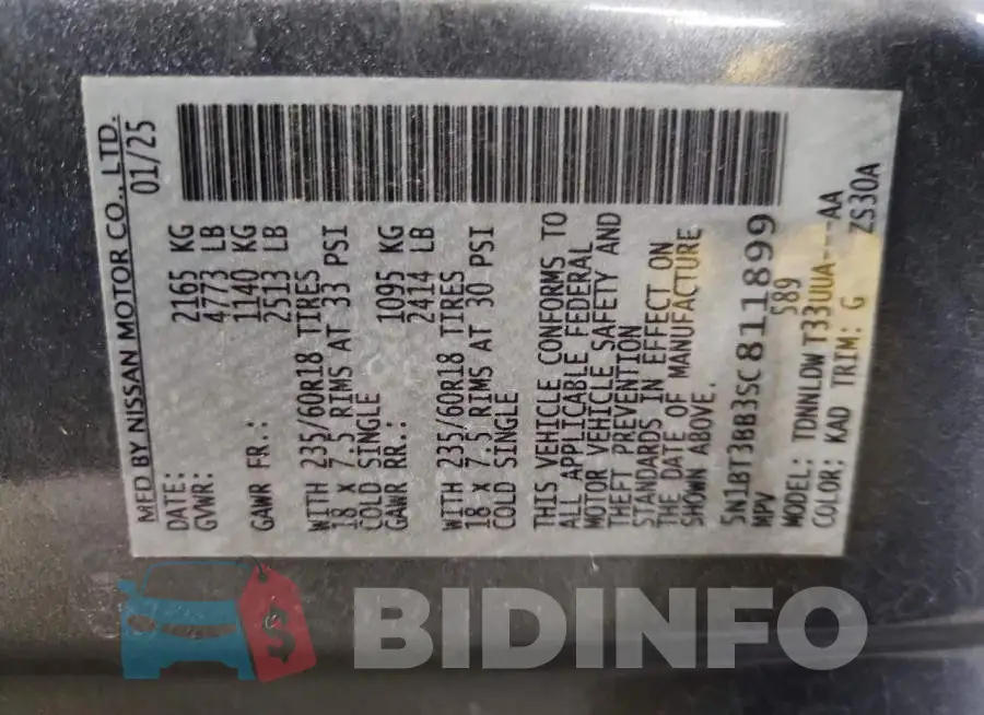 5N1BT3BB3SC811899 Photo# 12