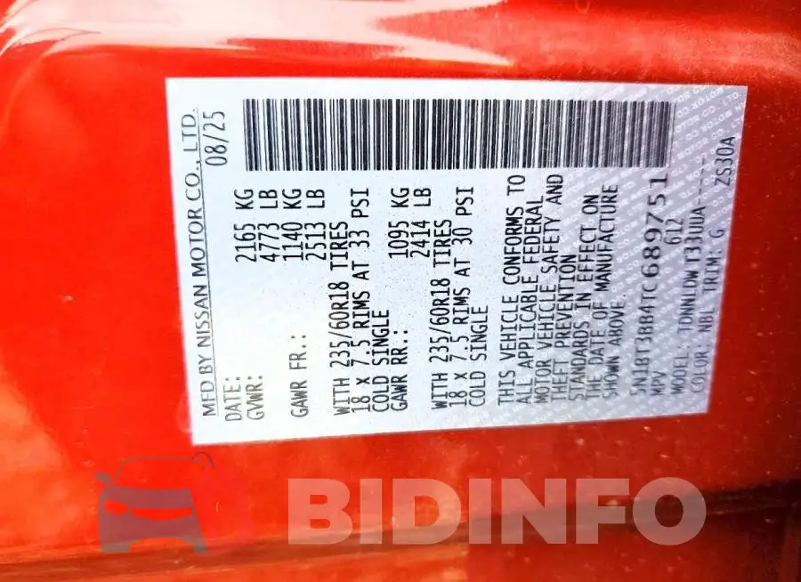 5N1BT3BB4TC689751 Photo# 13