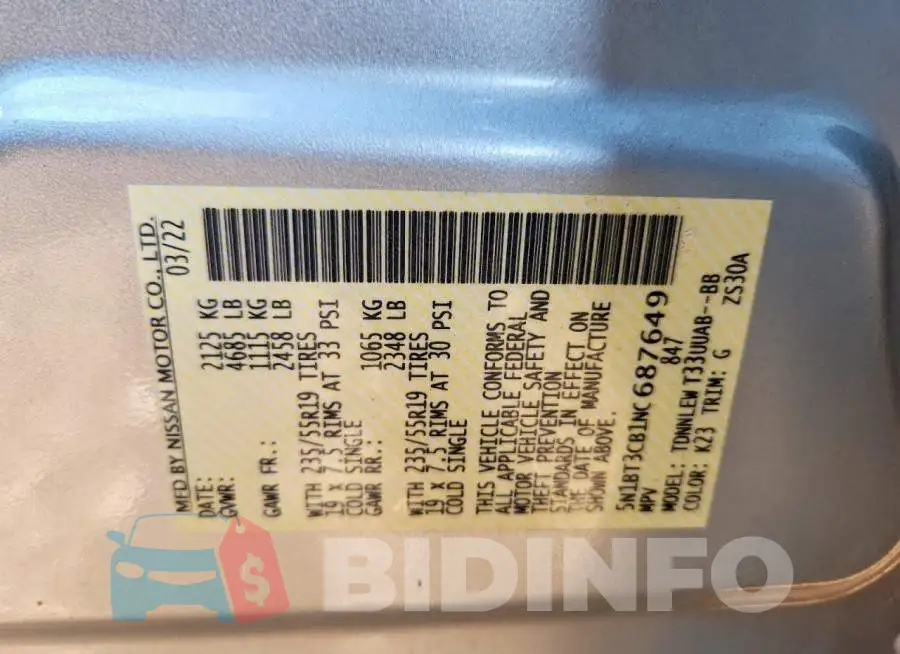 5N1BT3CB1NC687649 Photo# 13
