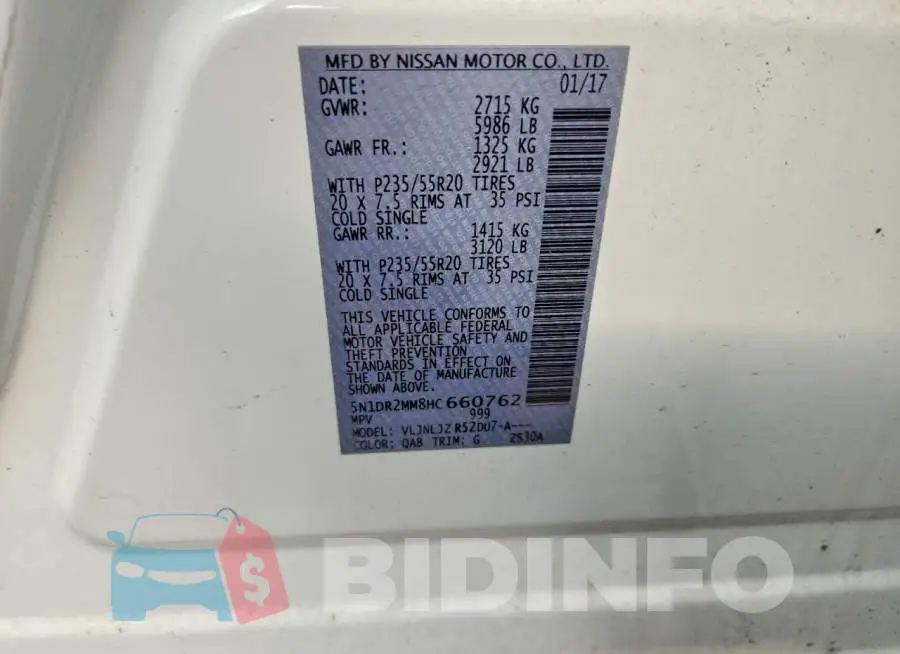 5N1DR2MM8HC660762 Photo# 13