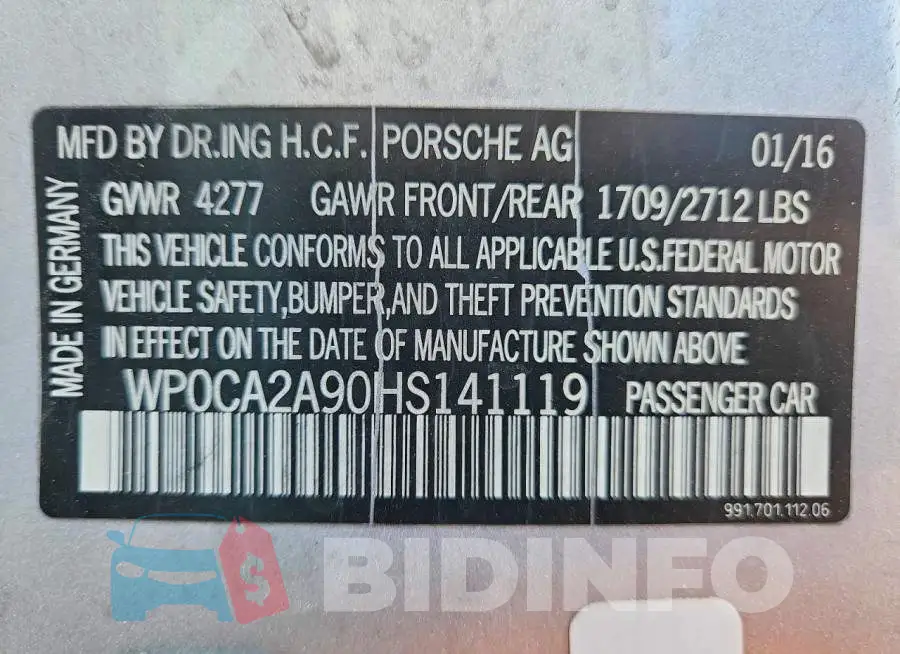 WP0CA2A90HS141119 Photo# 12
