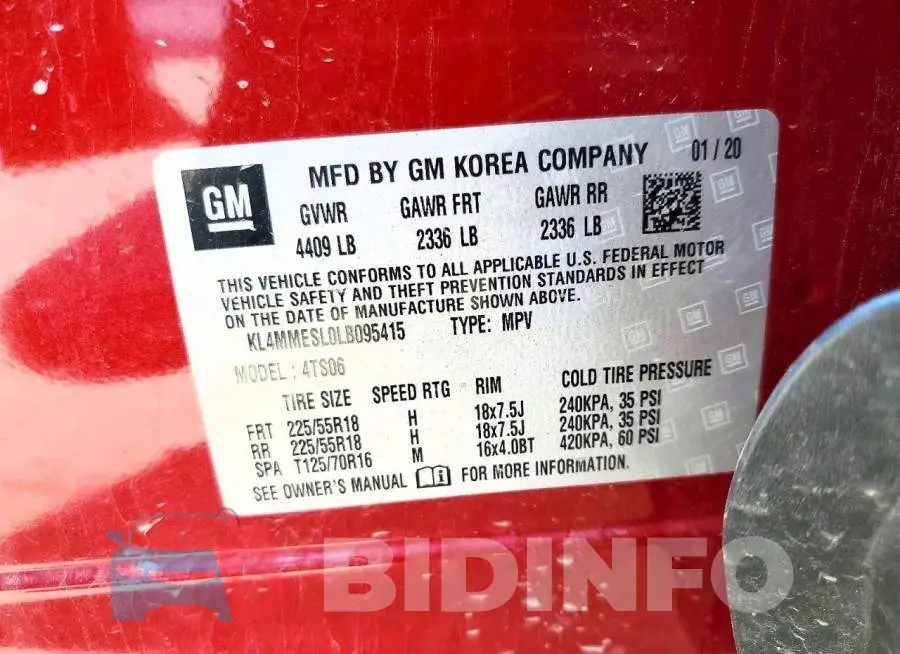 KL4MMESL0LB095415 Photo# 14
