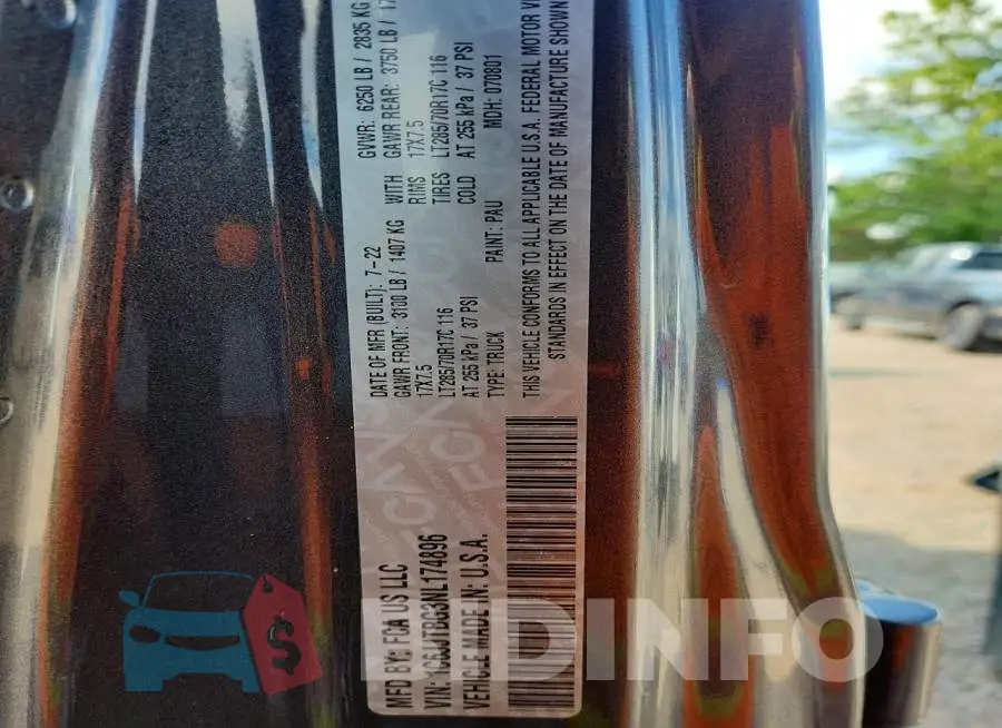 1C6JJTBG3NL174896 Photo# 13