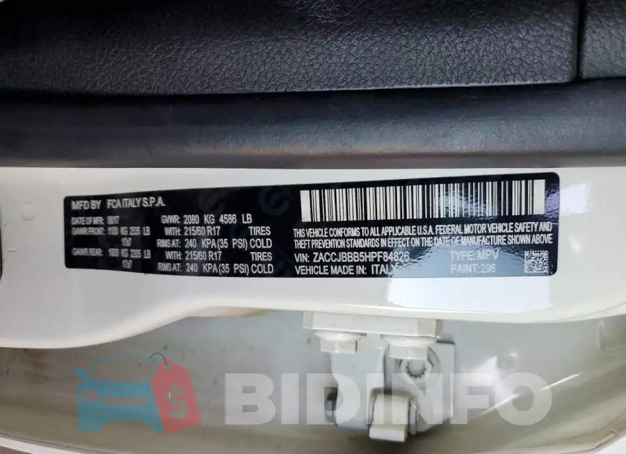 ZACCJBBB5HPF84826 Photo# 13