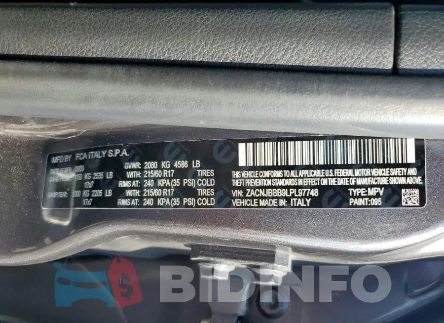 ZACNJBBB9LPL97748 Photo# 13