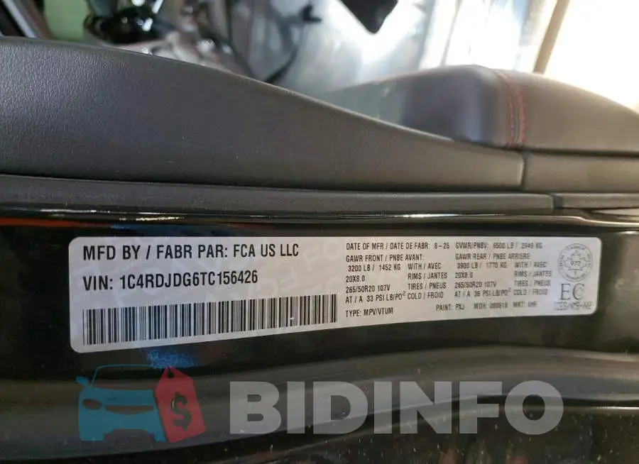 1C4RDJDG6TC156426 Photo# 13