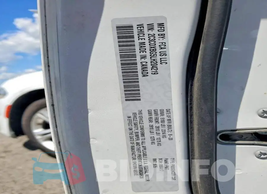 2C3CDXBG5LH204219 Photo# 12