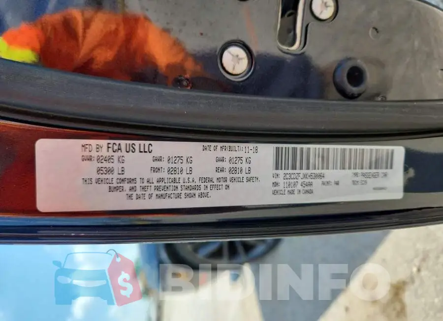 2C3CDZFJXKH530064 Photo# 12