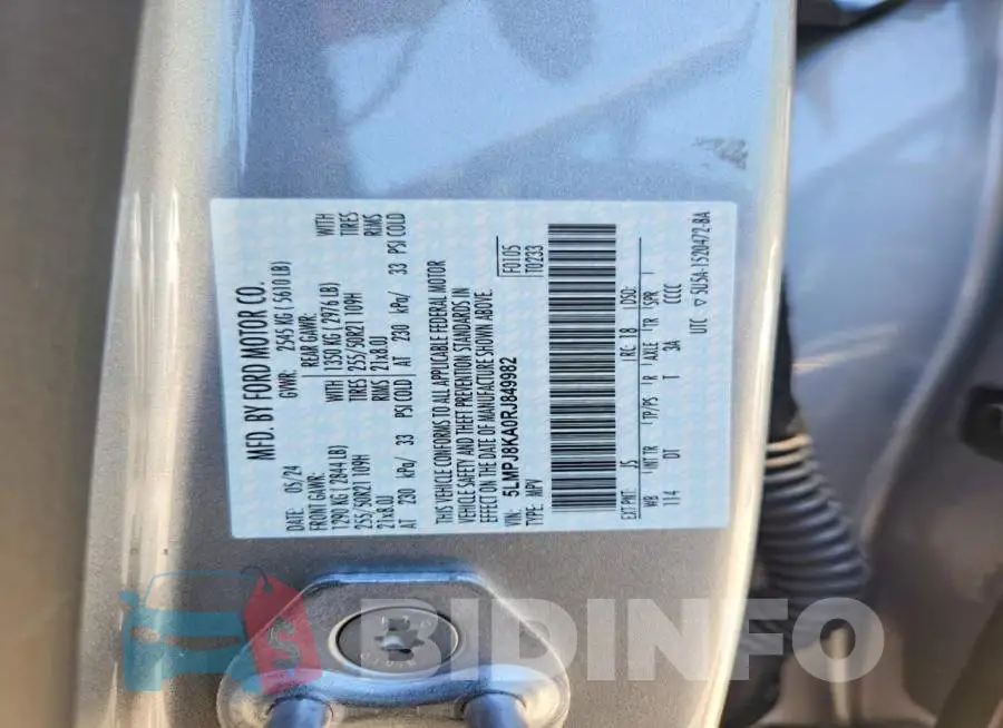 5LMPJ8KA0RJ849982 Photo# 13