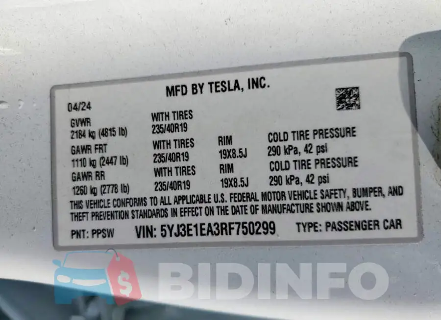 5YJ3E1EA3RF750299 Photo# 12
