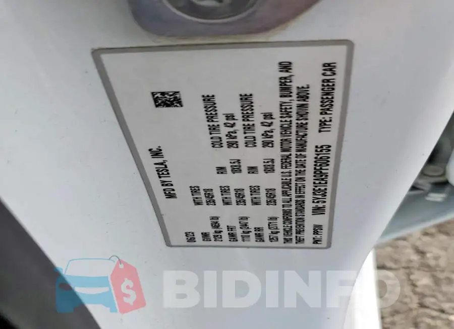 5YJ3E1EA9PF606155 Photo# 12