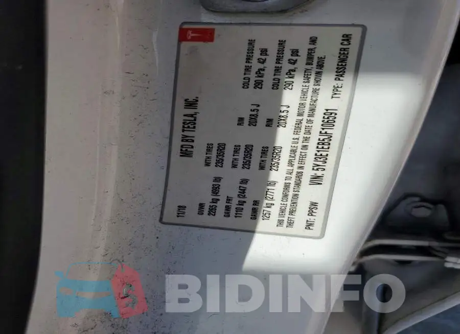 5YJ3E1EB5JF106591 Photo# 12